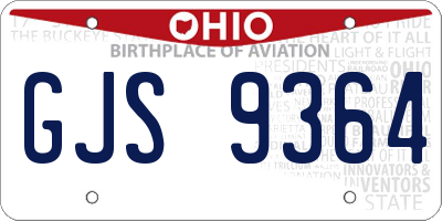 OH license plate GJS9364