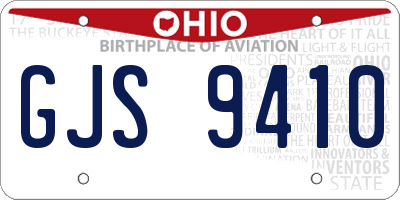 OH license plate GJS9410