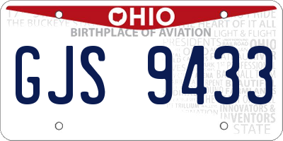 OH license plate GJS9433
