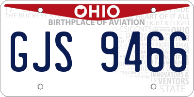 OH license plate GJS9466