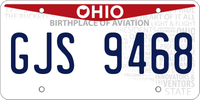 OH license plate GJS9468