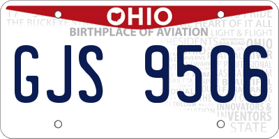 OH license plate GJS9506