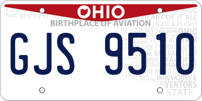 OH license plate GJS9510