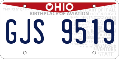 OH license plate GJS9519