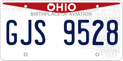 OH license plate GJS9528