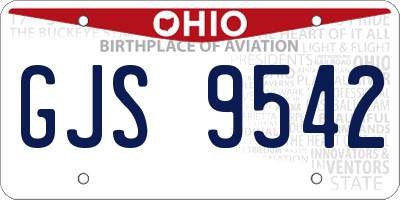 OH license plate GJS9542
