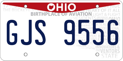 OH license plate GJS9556