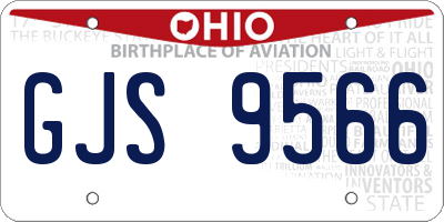 OH license plate GJS9566