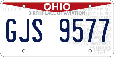 OH license plate GJS9577