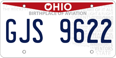OH license plate GJS9622