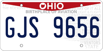 OH license plate GJS9656