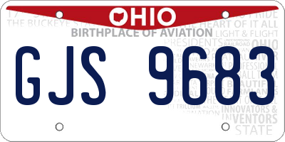 OH license plate GJS9683