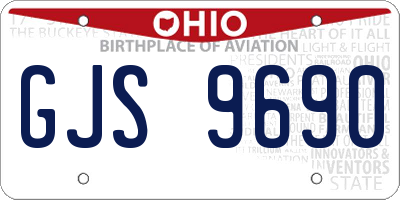 OH license plate GJS9690
