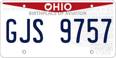 OH license plate GJS9757