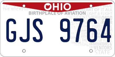 OH license plate GJS9764