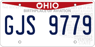 OH license plate GJS9779