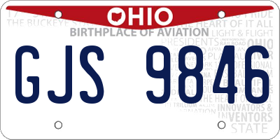 OH license plate GJS9846