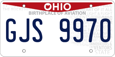 OH license plate GJS9970