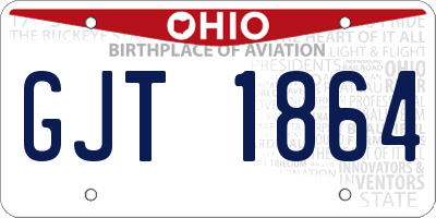 OH license plate GJT1864