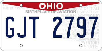 OH license plate GJT2797