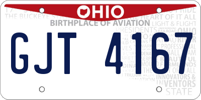 OH license plate GJT4167