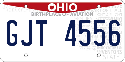 OH license plate GJT4556