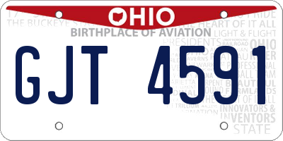 OH license plate GJT4591