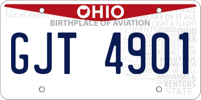 OH license plate GJT4901