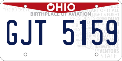 OH license plate GJT5159