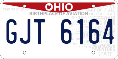 OH license plate GJT6164