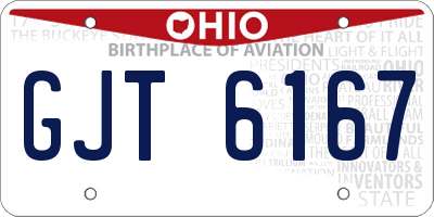 OH license plate GJT6167
