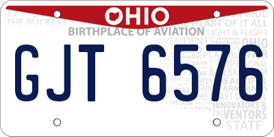 OH license plate GJT6576