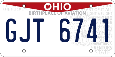 OH license plate GJT6741