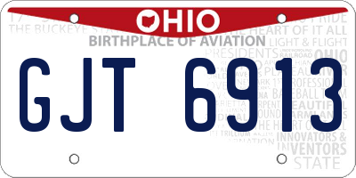 OH license plate GJT6913
