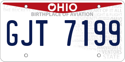 OH license plate GJT7199