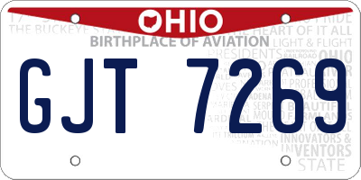 OH license plate GJT7269