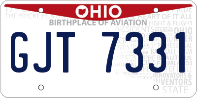 OH license plate GJT7331