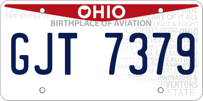 OH license plate GJT7379