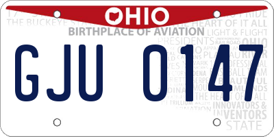 OH license plate GJU0147
