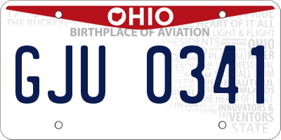 OH license plate GJU0341