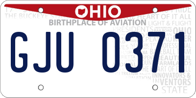 OH license plate GJU0371