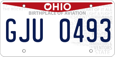 OH license plate GJU0493