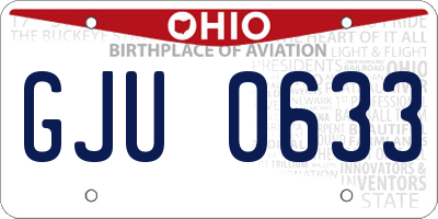 OH license plate GJU0633
