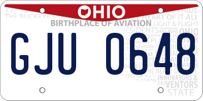 OH license plate GJU0648