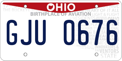 OH license plate GJU0676