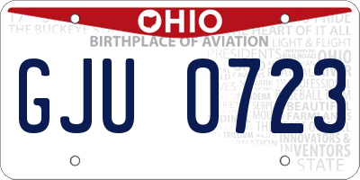 OH license plate GJU0723