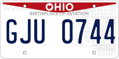 OH license plate GJU0744