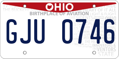 OH license plate GJU0746