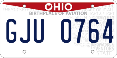 OH license plate GJU0764