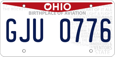 OH license plate GJU0776